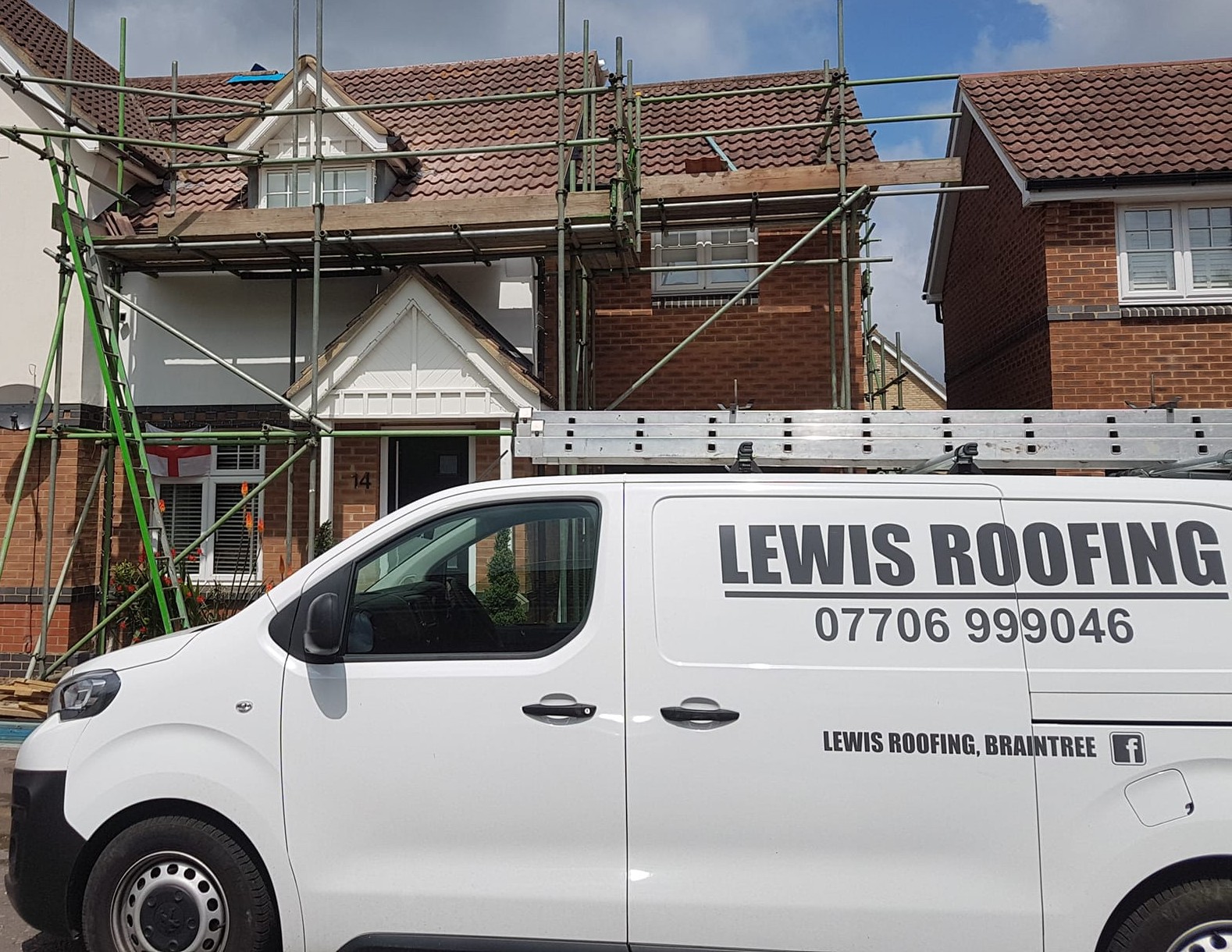 Lewis Roofing Van in Braintree